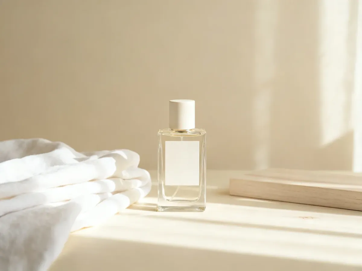 Minimalistyczna kompozycja perfum inspirowana zapachem czystej skóry