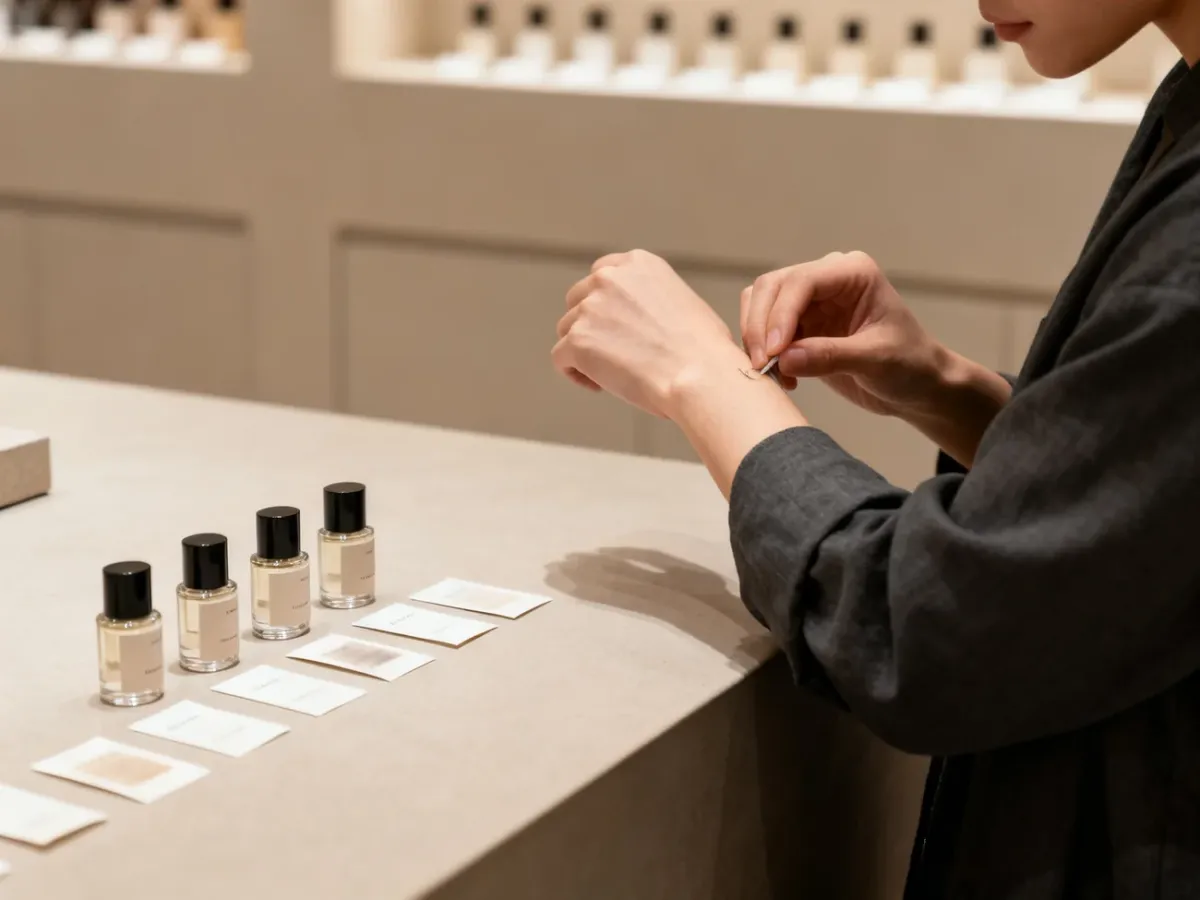 Testowanie perfum niszowych na skórze przy użyciu próbek
