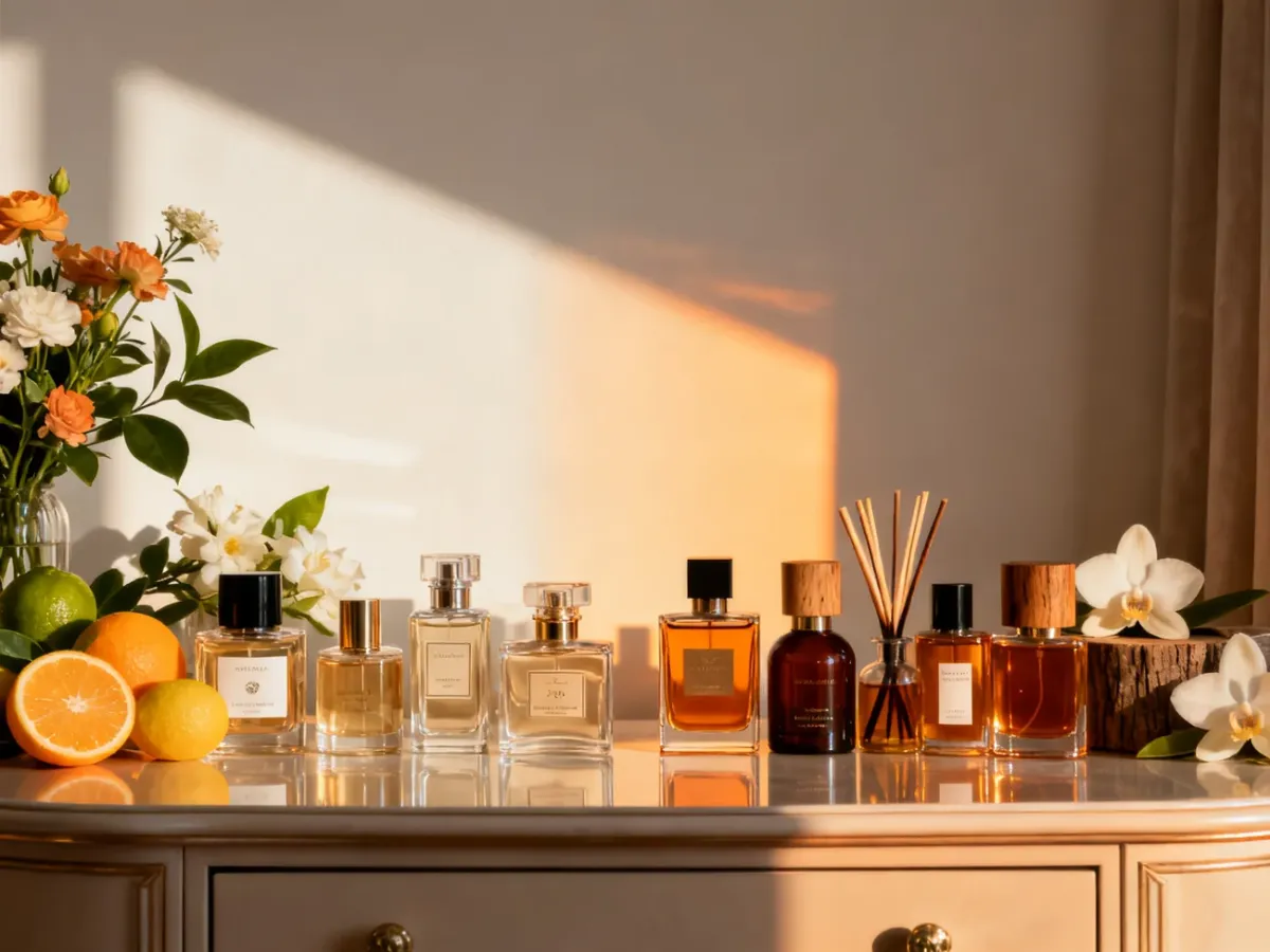 Perfumy dobrane do różnych okazji i pór roku na eleganckiej toaletce