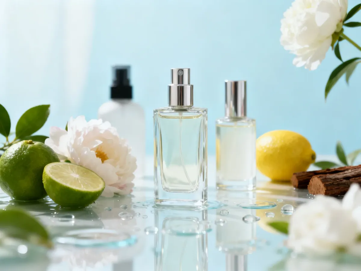 Delikatne perfumy otoczone cytrusami, kwiatami, piżmem i akordami wodnymi