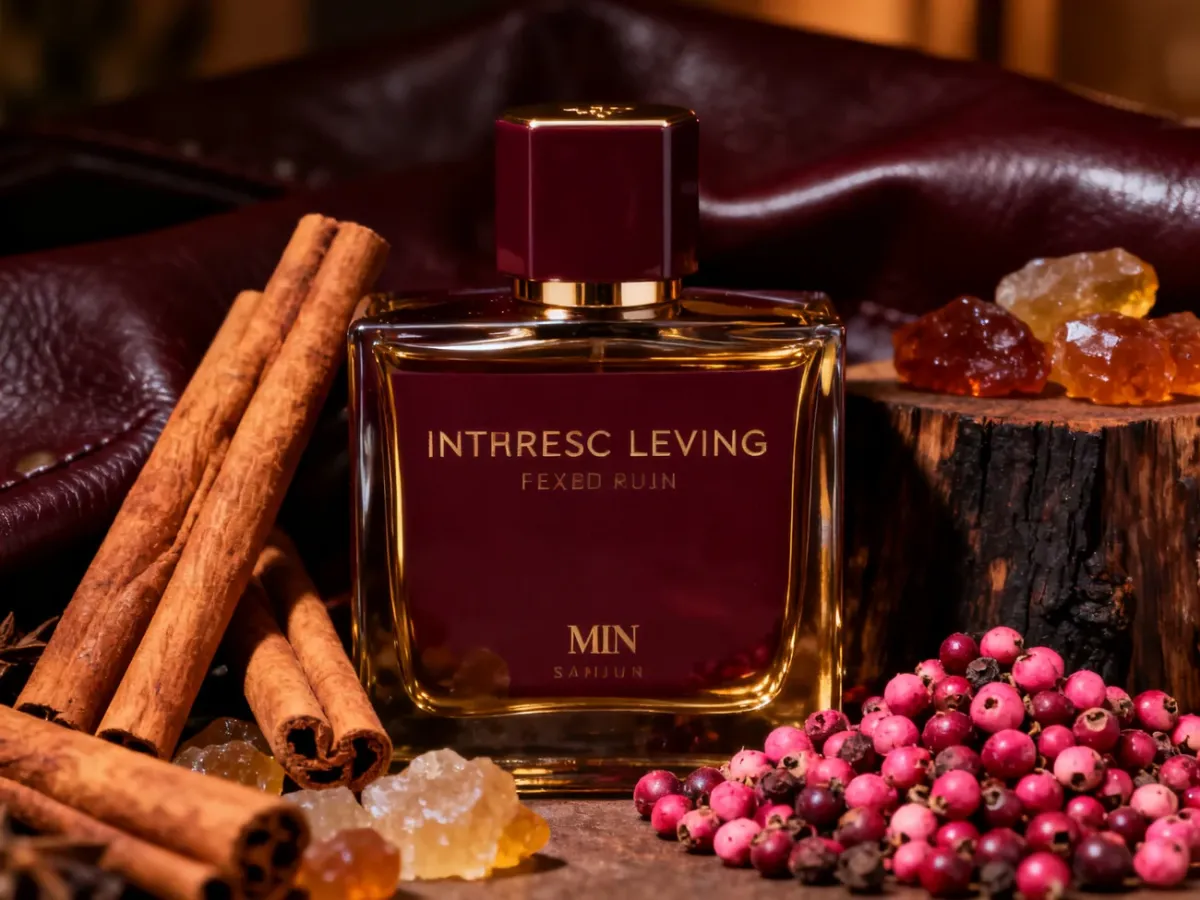 Intensywne wieczorowe perfumy w ciepłej aranżacji z przyprawami i akordami skóry