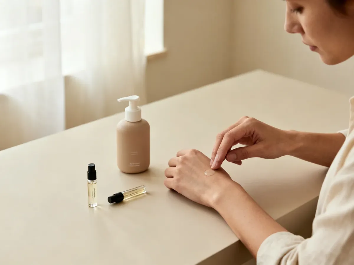 Przygotowanie skóry do domowego testu perfum