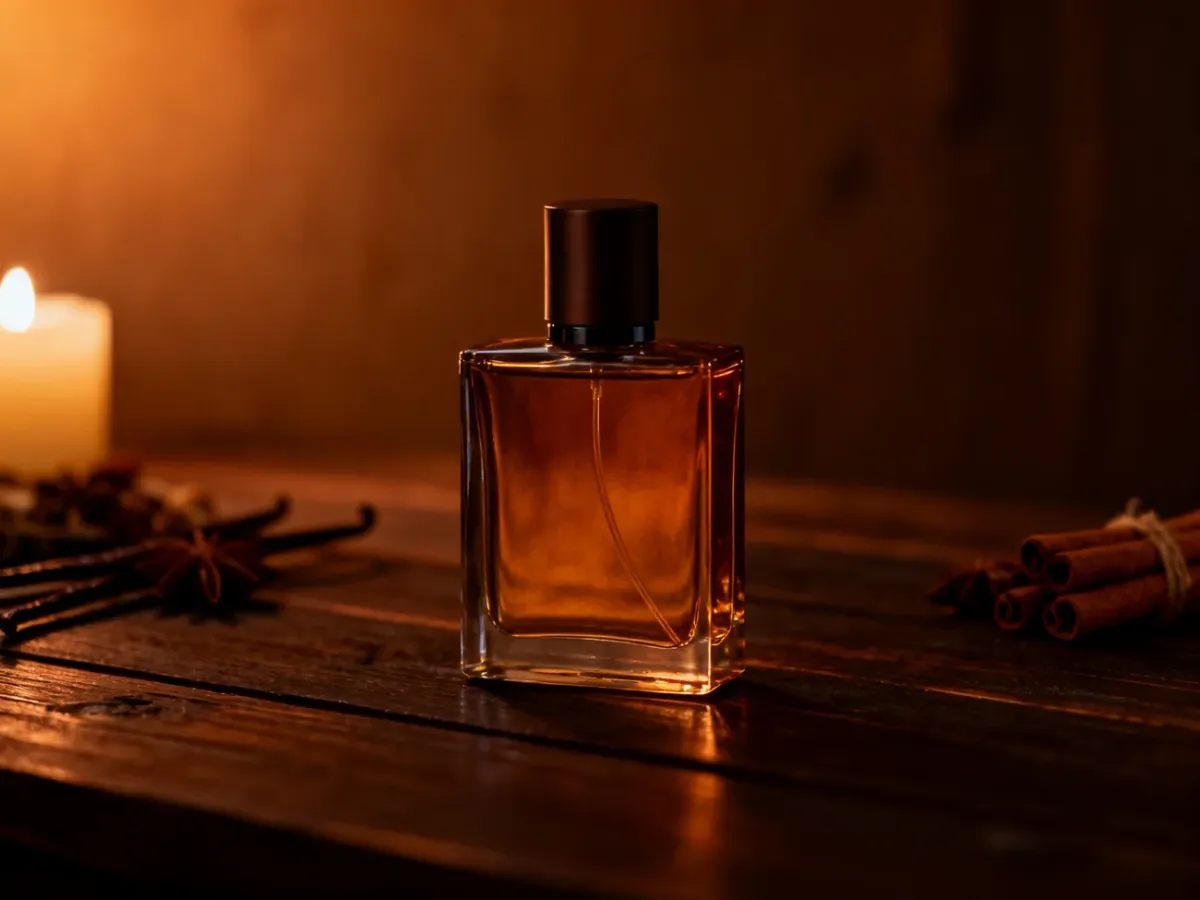 Męskie perfumy Coach Platinum w ciepłej wieczorowej aranżacji