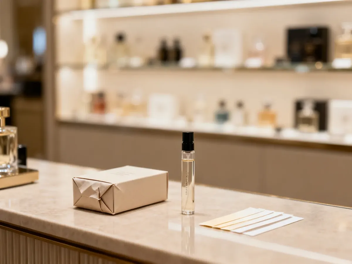 Oryginalny tester perfum na ladzie perfumerii