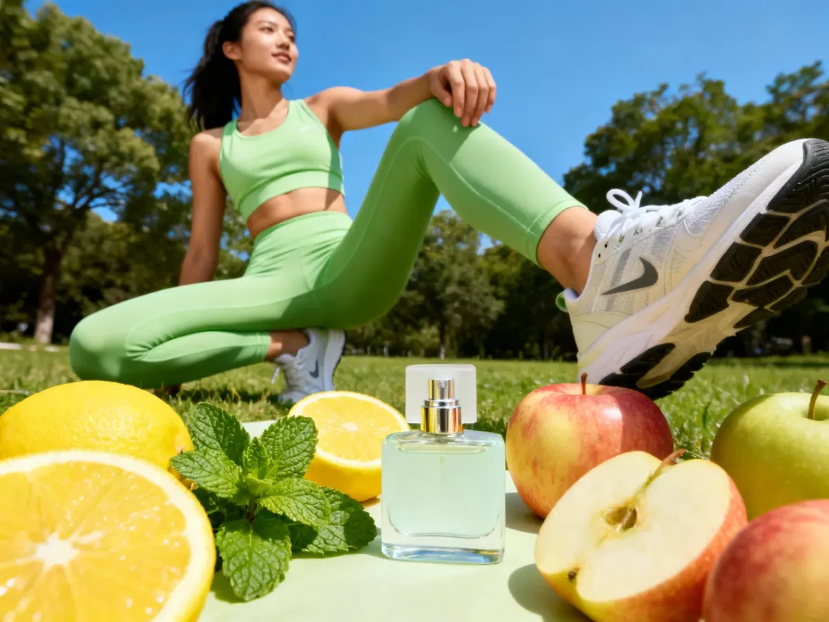 Sportowa stylizacja z cytrusami, miętą i świeżym zapachem