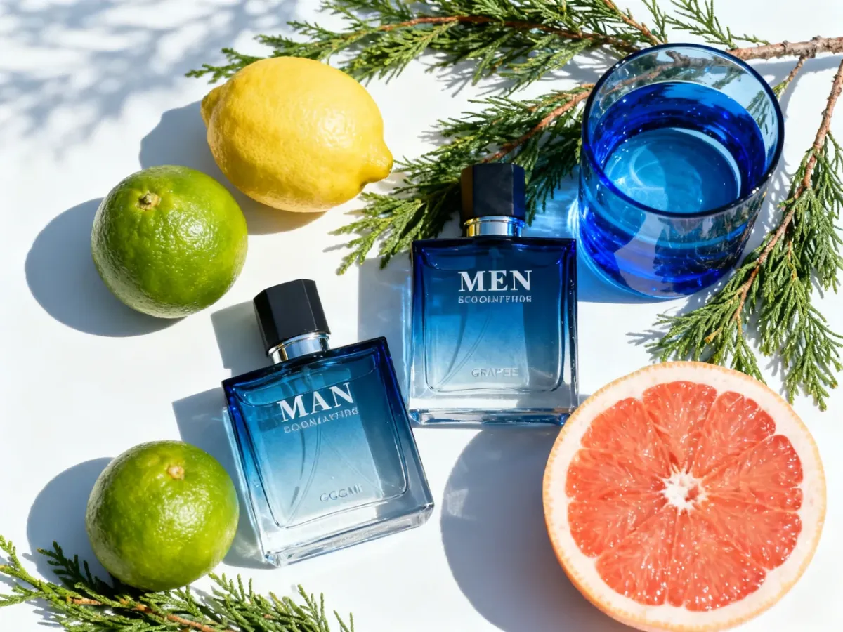 Świeże męskie perfumy z cytrusowymi i morskimi akcentami