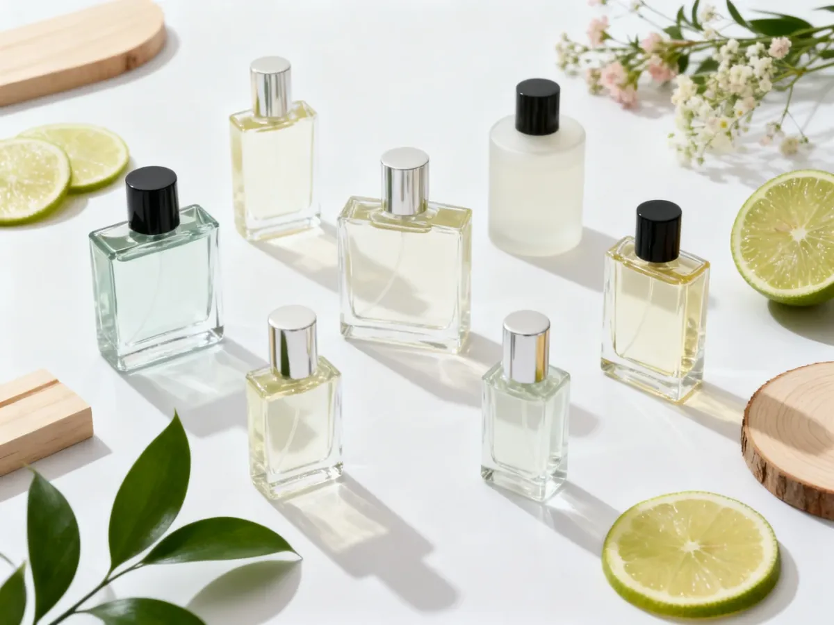 Light perfumes surrounded by citrus, greenery and delicate flowers